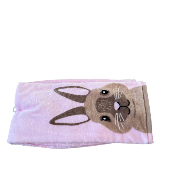ISAAC MIZRAHI Pink Bunny Rabbit Cotton Kitchen Towels 19x28 Set of 3 Spring New - Picture 12 of 16